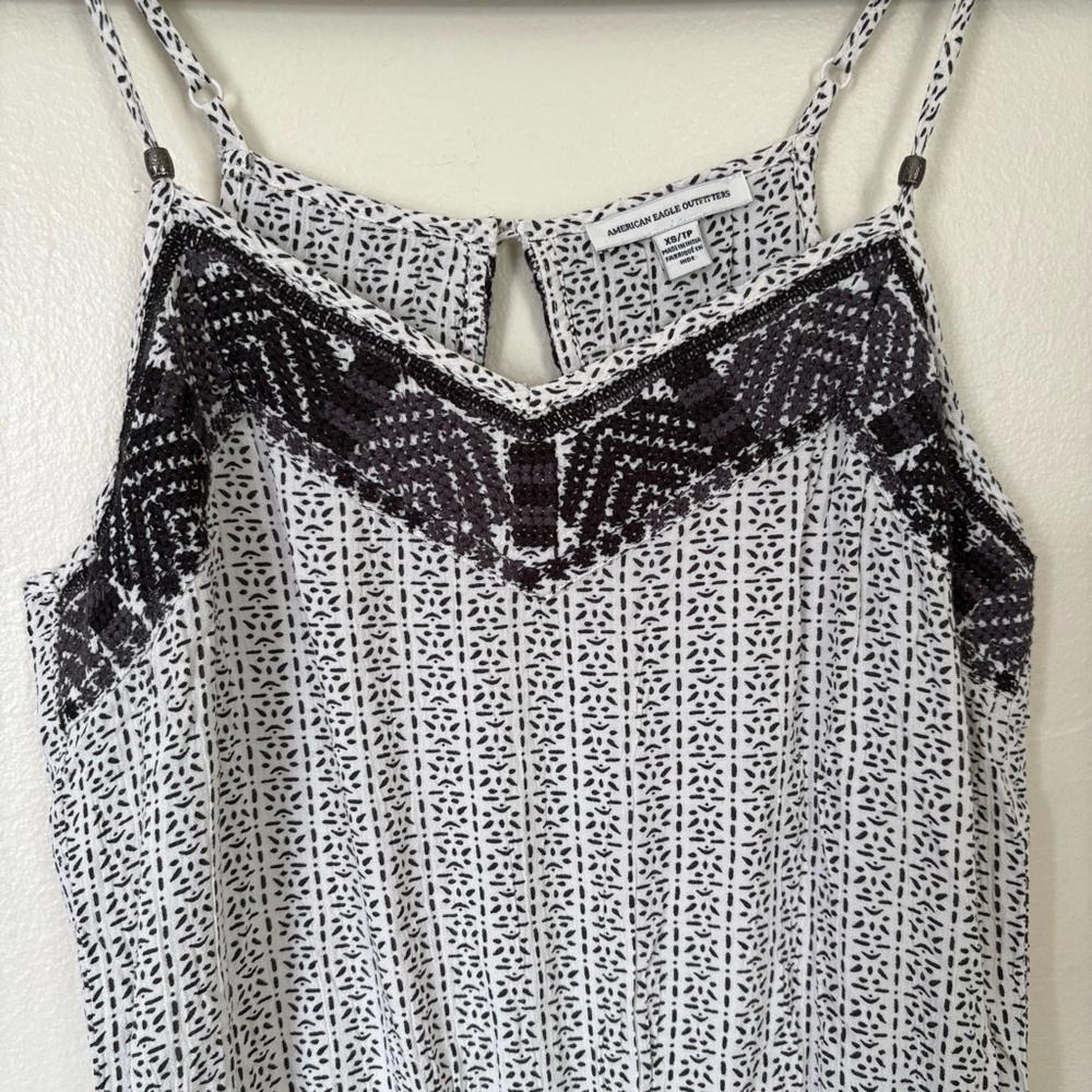 American Eagle | Black and White Lace Romper | Size XS - Picture 5 of 12